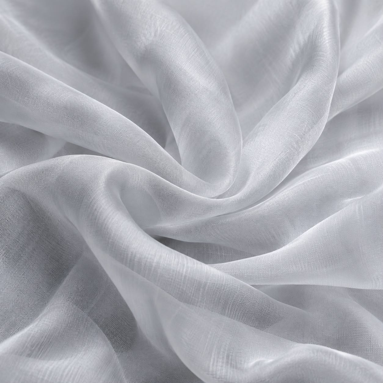 White draped to show the fall of the cloth