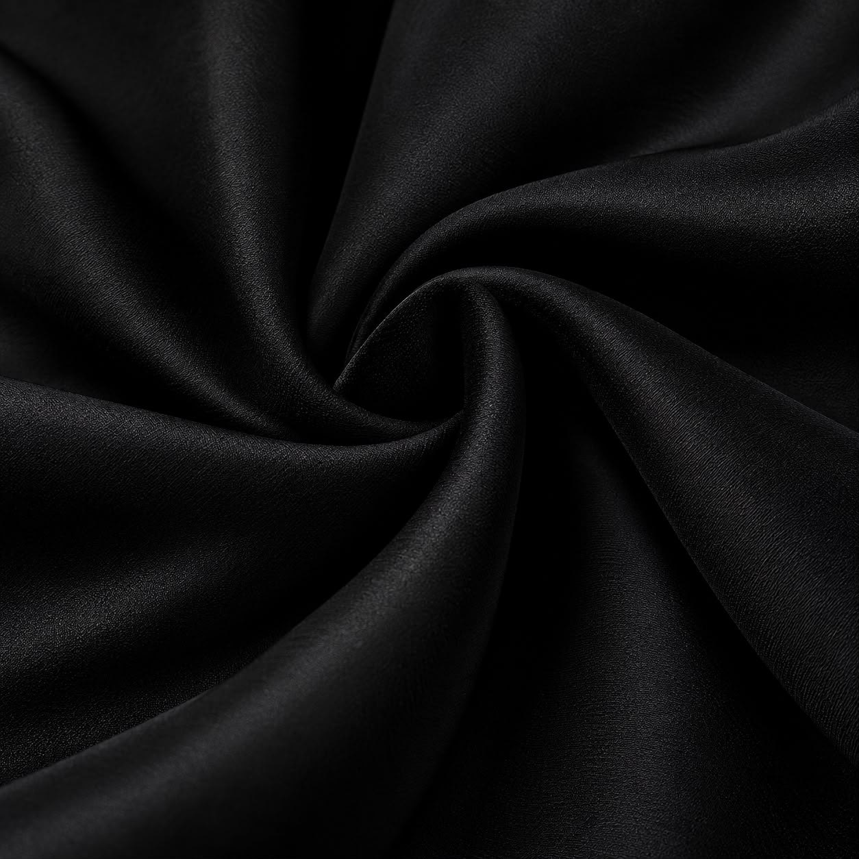 Ink Black draped to show the fall of the cloth