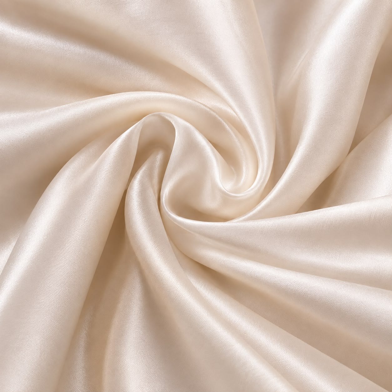 Ivory Shell draped to show the fall of the cloth