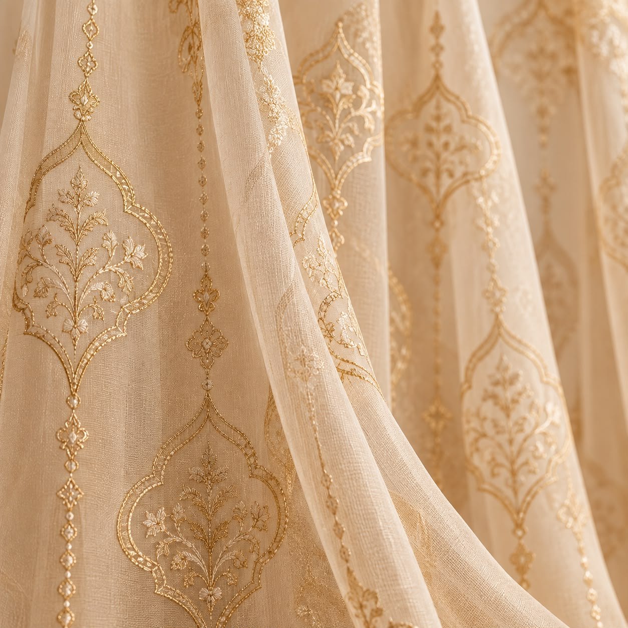 Champagne Gold draped to show the fall of the cloth