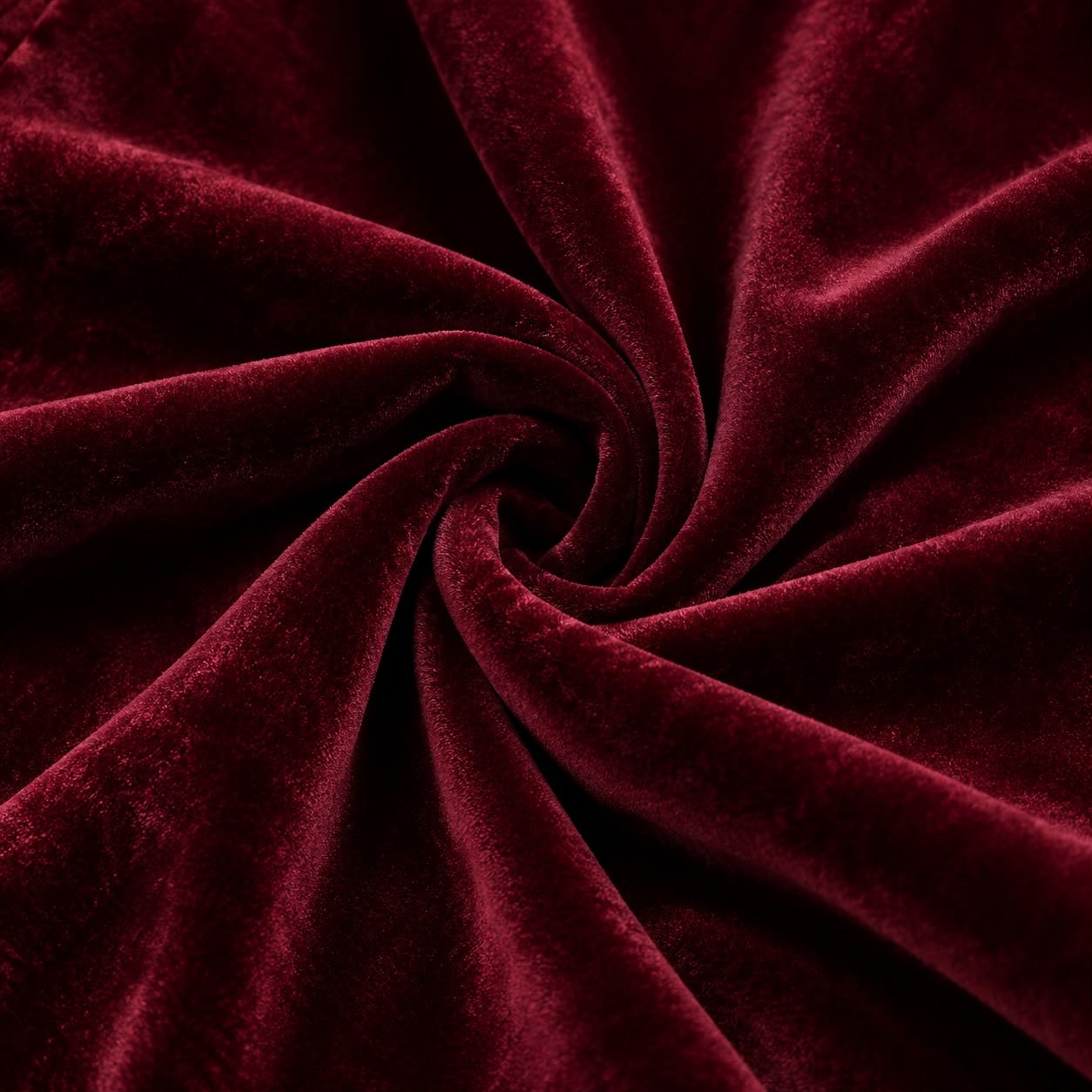 Burgundy draped to show the fall of the cloth